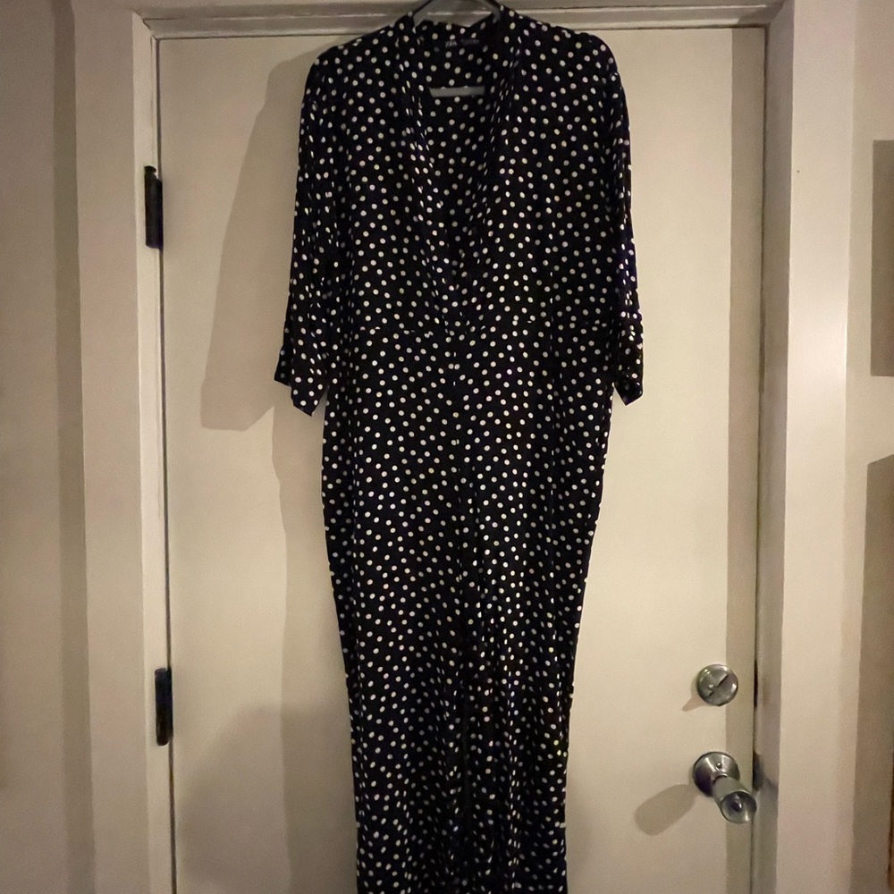 Zara Black and White Jumpsuit